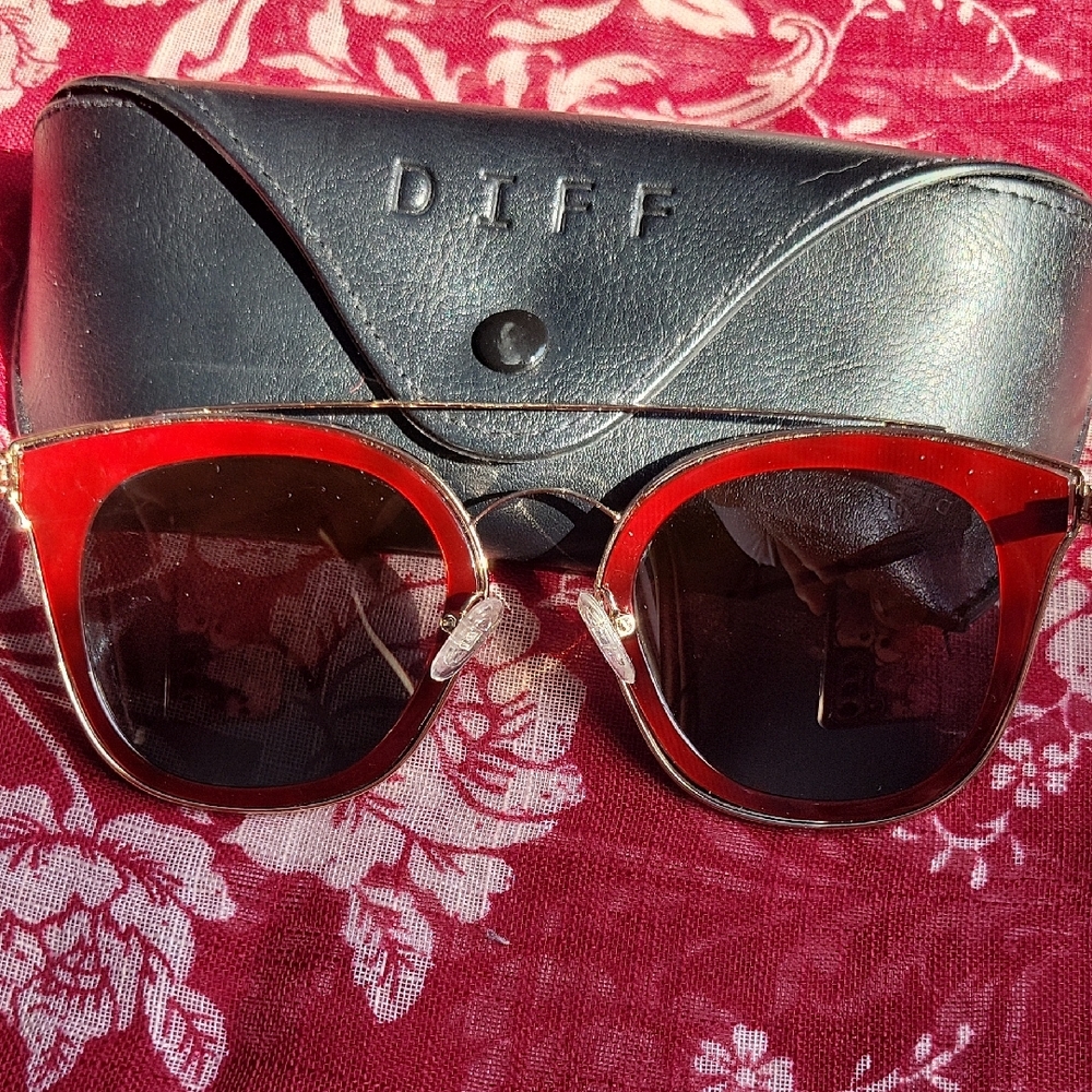 Diff Eyewear Red and Yellow Sunglasses - Picture 4 of 4